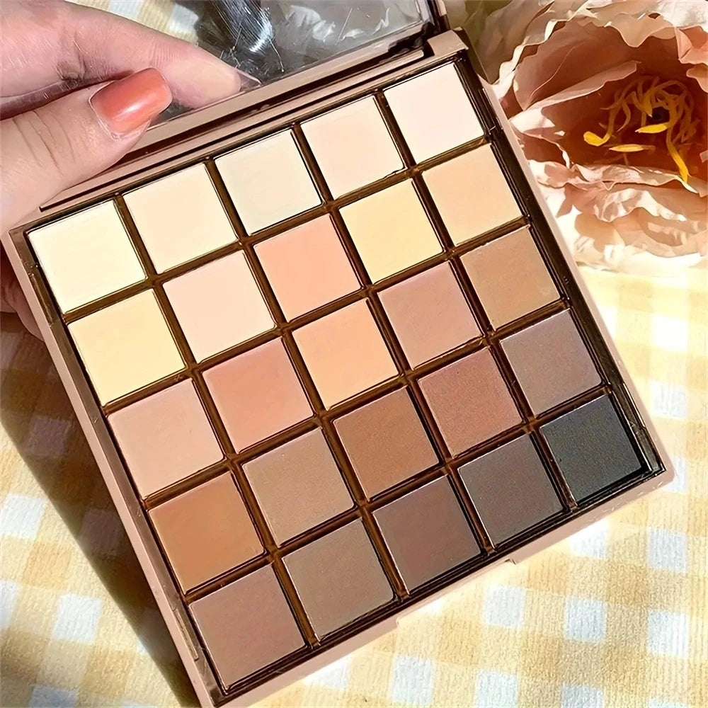 25 Neutral Eyeshadow Palette – Matte & Shimmer Earth Tones