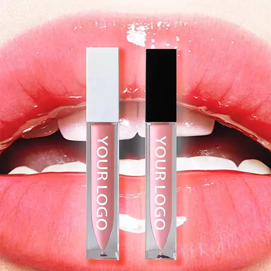 10pcs Custom Logo Waterproof Vegan Glitter Lip - plumping  Lip Gloss